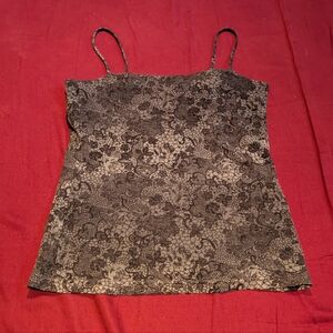 Floral Lace Camisole - Black